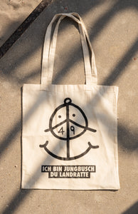 Jutebeutel "Ich bin Jungbusch, du Landratte"